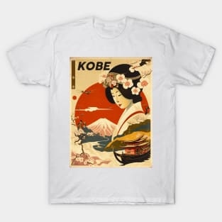 Kobe Japan Vintage Travel Art Poster T-Shirt